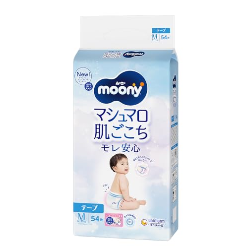 【テープ Mサイズ】ムーニー マシュマロ肌ごこち モレ安心 オムツ（6~11kg）54枚