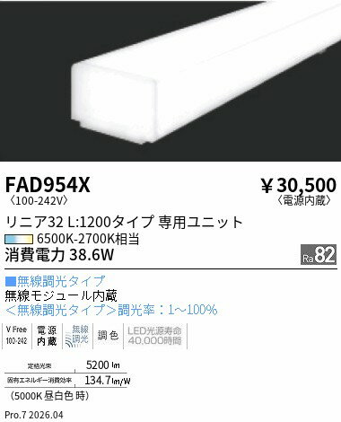 FAD954X　Tunable_リニア32_ハイパワーL12