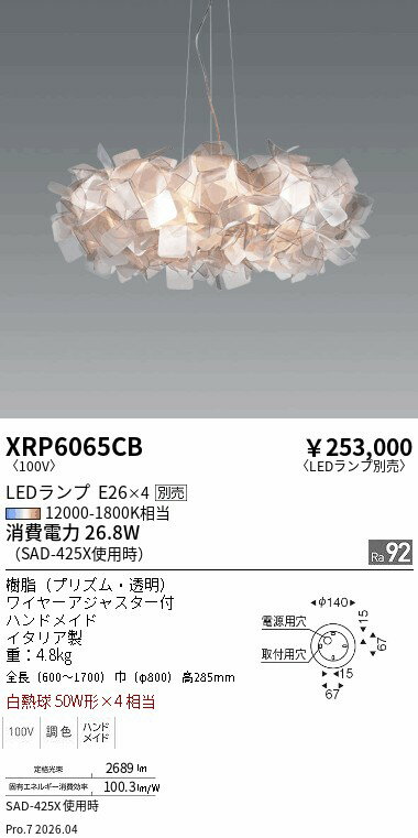 XRP6065CB　ABITAGE　ペンダント　ENDO 遠藤照明 エンドウ 