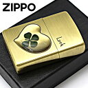 Zippo ジッポライター 四つ葉 クローバー 本物 ラッキーLuck 幸運 真鍮古美 エポ盛り 63260298 メール便専用商品