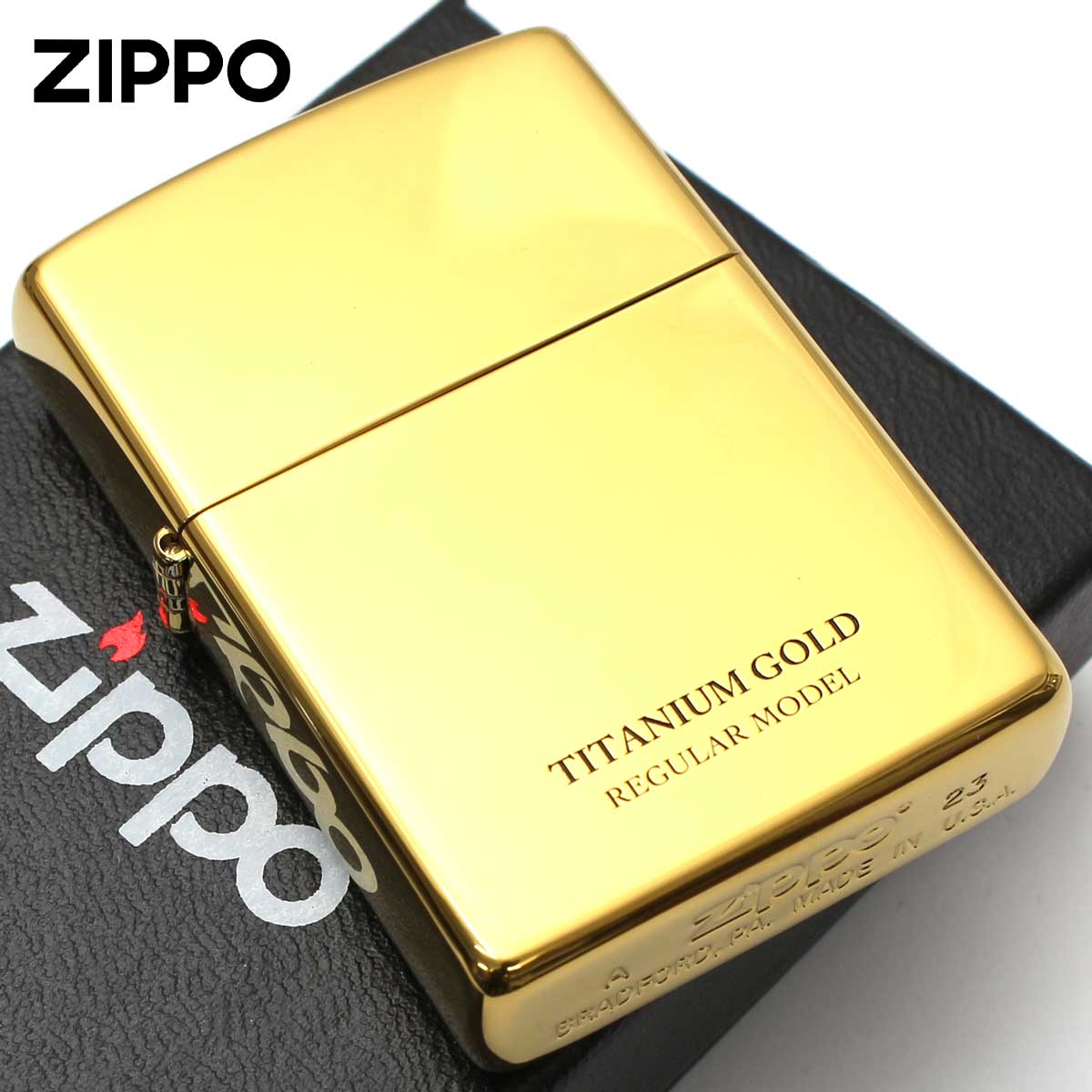 Zippo ジッポライター レギュラー チタニューム ゴールド ポリッシュ 鏡面 Titanium series 20-GOTT メール便専用商品