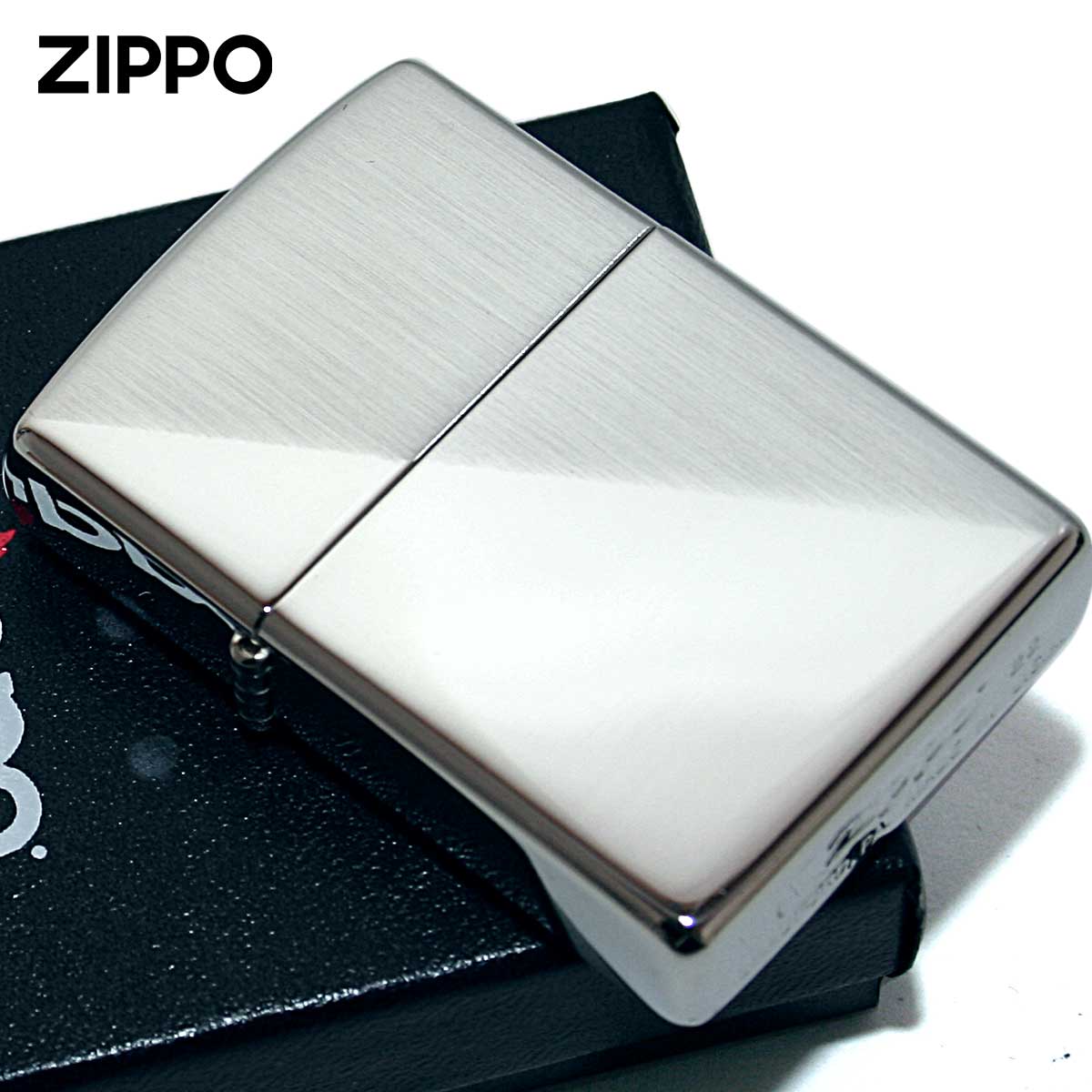 Zippo ジッポライター スタンダードハーフ サテーナ ポリッシュ シルバー Standard half 1201S264 メー..
