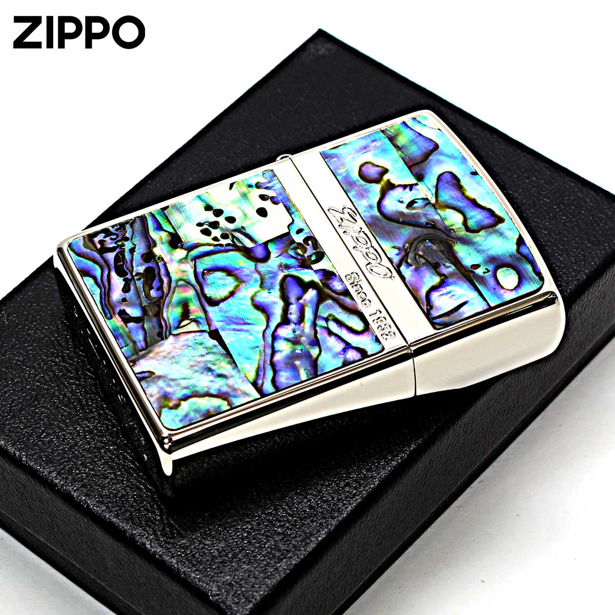 Zippo ジッポライター シェル カラーライン 貝 両面加工 レッド SHELL LINE RD メール便専用商品