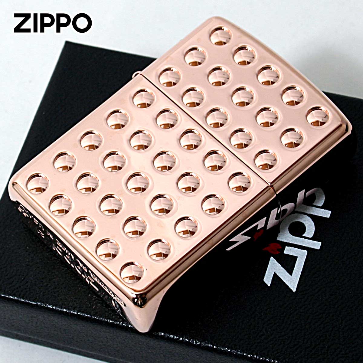 Zippo ジッポライター アーマー シャインレンズカット ピンクゴールド ARMOR Shine Lens Cut PG メール..
