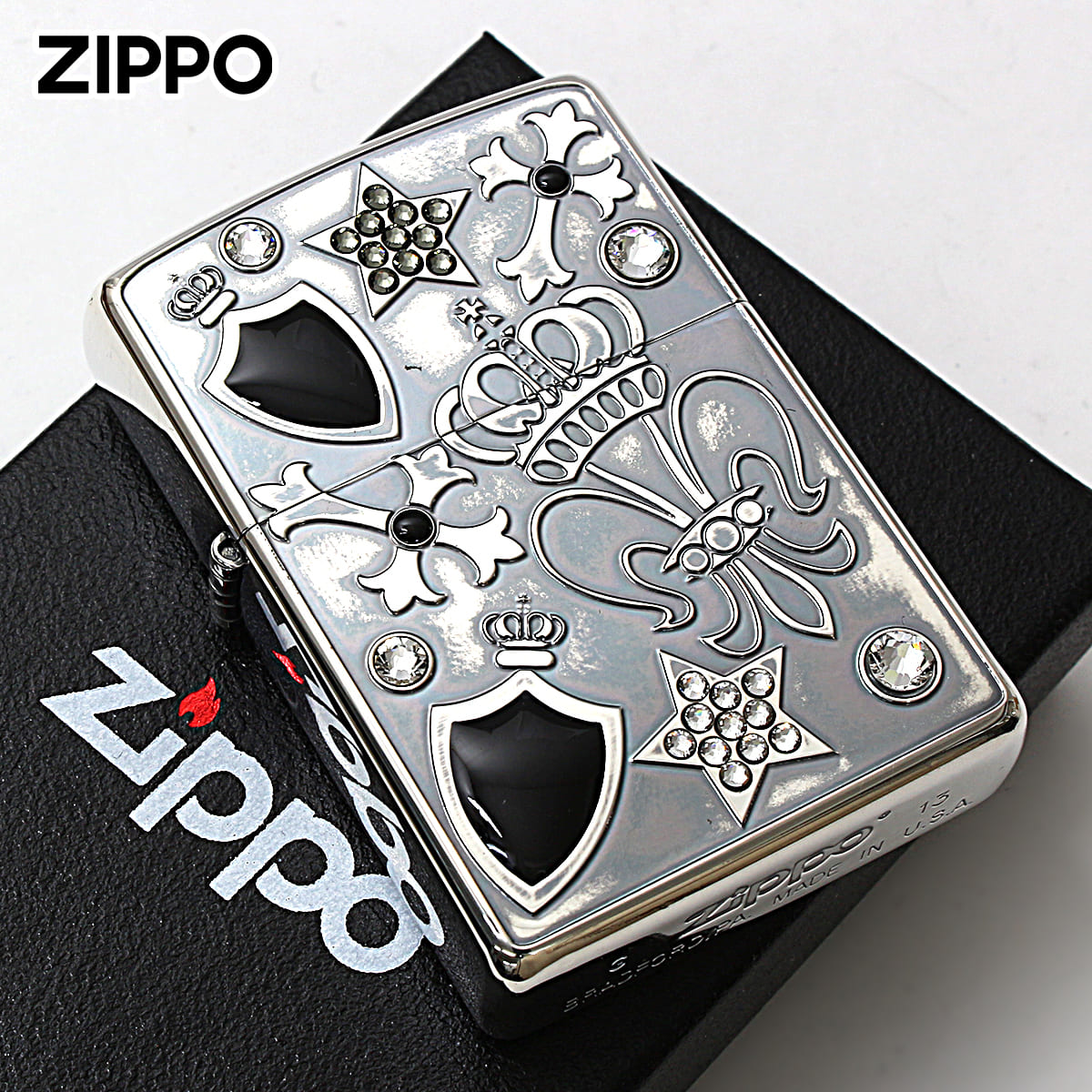 Zippo ジッポライター クロス 十字架 Cross ユリ Yuri エレガントロック Elegant Rock EGR-A メール便専用商品