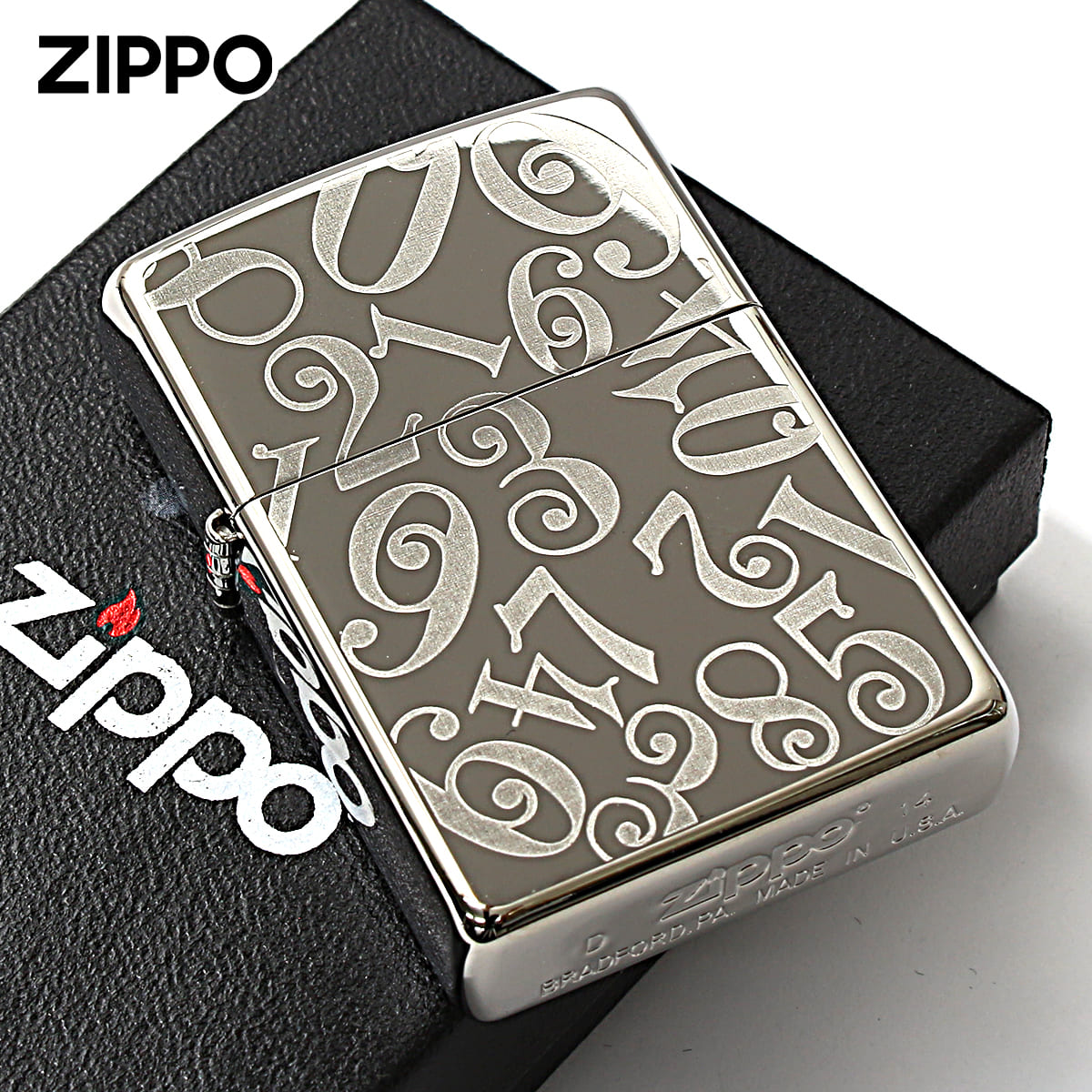 Zippo ジッポライター ダイヤル 数字 ナンバー シルバー チタンコーティング Titanium Coating Series Ti-S-N(B) メール便...
