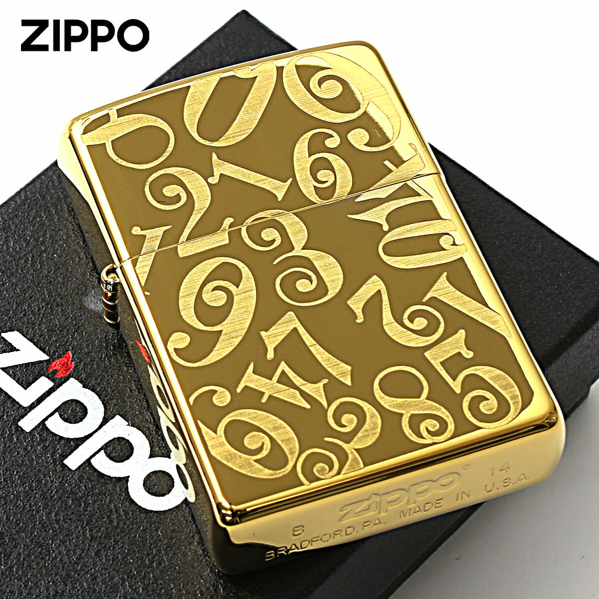 Zippo ジッポライター ダイヤル 数字 ナンバー ゴールド チタンコーティング Titanium Coating Series Ti-G-N(C) メール便...