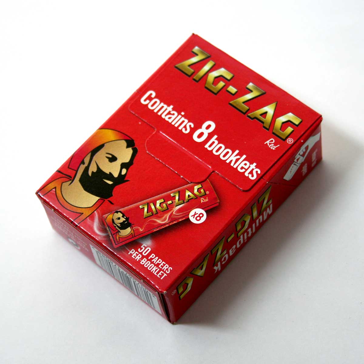 Zig-Zag ジグザグ ペーパー マルチパックレッド 50枚 8個入り フリーバーニング 69×36mm #78810 メール..
