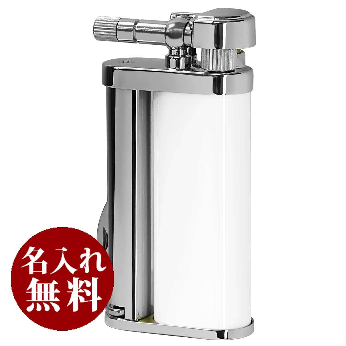 Tsubota Pearl 坪田パール フリントガスライター EDDIE PIPE EDDIE PIPE LIGHTER エディパイプライター グロスホワイト 2-09903-60 適合リフィル（ガス or オイル）1本無料進呈