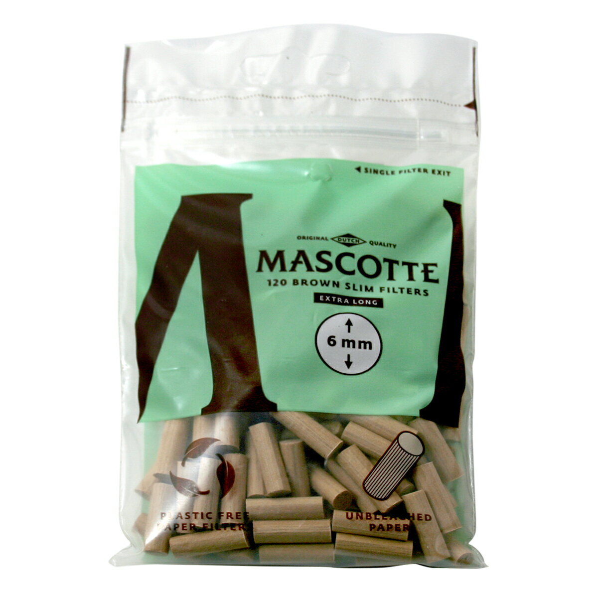 MASCHOTTE マスコット フィルター 6mm ブラウン スリム XL 120個 7-61012-75 メール便専用
