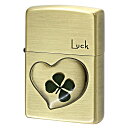 Zippo ジッポー 四つ葉 クローバー 本物 ラッキーLuck 幸運 真鍮古美 エポ盛り 63260298 プレゼント 贈り物 男性 女性 縁起物 オプション購入で名入れ可