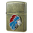 Zippo ジッポー 動植物系 メタル系 Native Americans Metal ネイティブアメリカン メタル 真鍮バレル 63500298 zippo ジッポ ライター オプション購入で名入れ可 メール便可