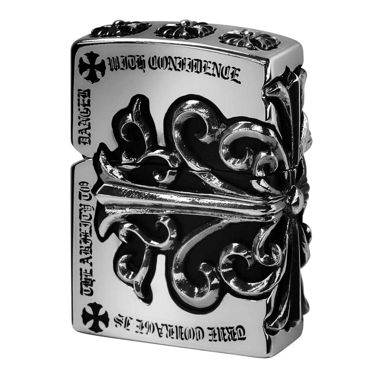 Zippo ジッポー クロス 十字架 フルメタル ジャケット 3面連続 シルバー Full Metal Jacket CROSS 2FMJ-SIDECRSS20 プレゼント 贈り物 男性 かっこいい 重厚 高級 オプション購入で名入れ可