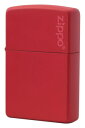 Zippo ジッポー Red Matte レッドマット 233ZL zippo ジッポ ライター オプション購入で名入れ可 メール便可