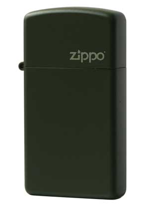 Zippo ジッポー SLIM Green Matte スリム グリーンマット 1627ZL zippo ジッポ ライター オプション購入で名入れ可 メール便可