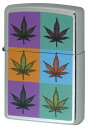 Zippo ジッポー Marijuana Leaf Series マリファナ Colorful Leaves Z207-112483 zippo ジッポ ライター オプション購入で名入れ可 メール便可