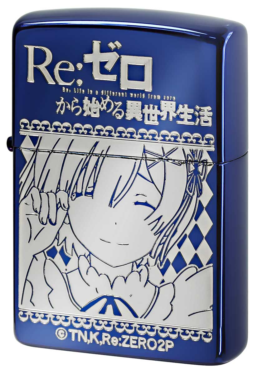 Zippo ジッポー キャラクター Re：ゼロから始める異世界生活 Blue レム zippo ジッポ ライター オプション購入で名入れ可