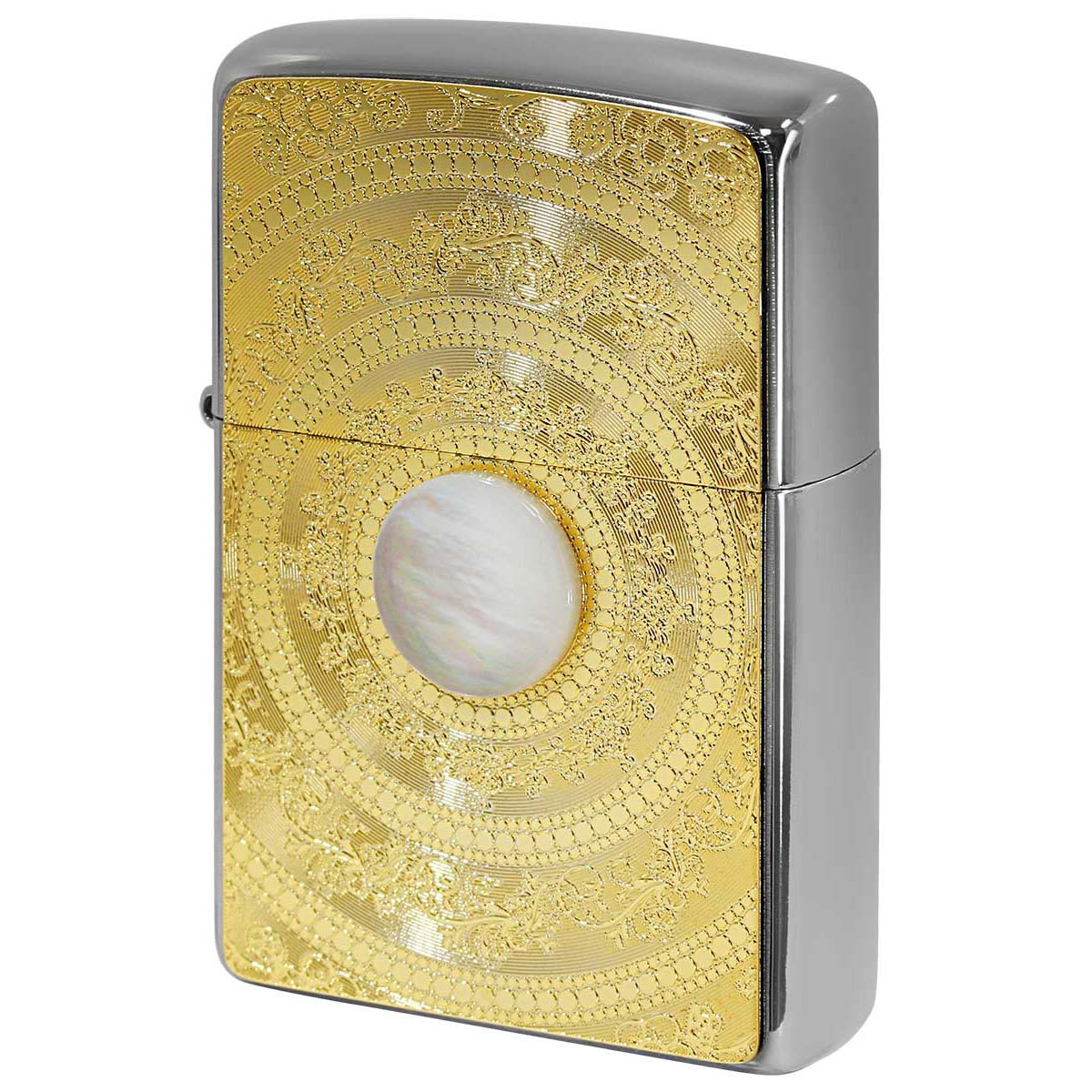 Zippo ジッポー 白蝶貝 パール Mother of Pearl ＃200 ゴールドプレート ニッケルメッキ 2MP-MoP WH GP..
