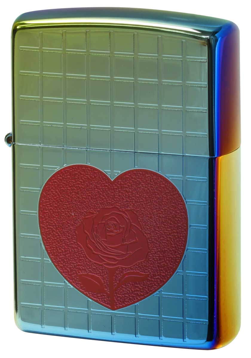 Zippo Wb|[ TITANIUM COATING Heart Rose `^j[R[eBO [Yn[g Rainbow TC-R zippo Wb| C^[ IvVwŖ [։