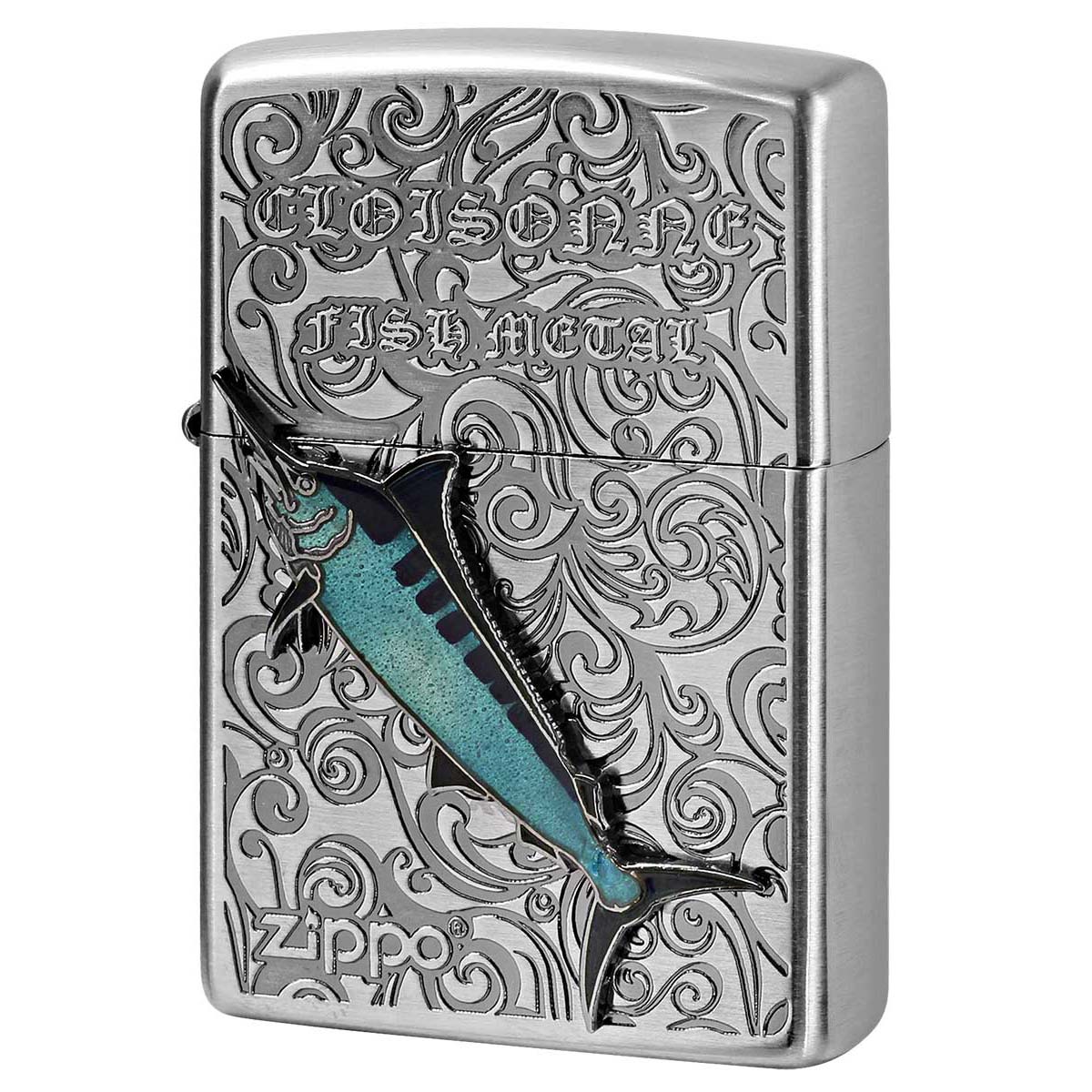 Zippo ジッポー カジキ ヴィンテージ 七宝メタル 海水魚 Vintage Cloisonne fish metal Salt Water Fis..