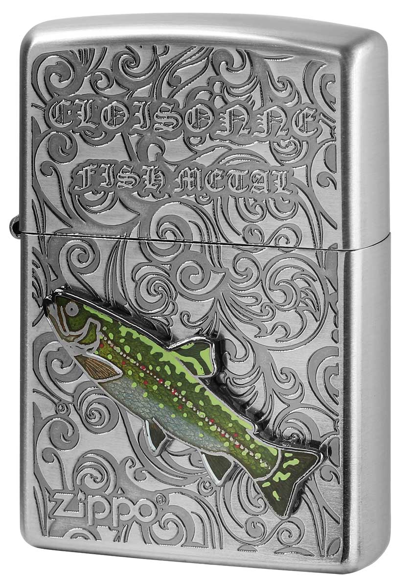 Zippo Wb|[ Vintage Cloisonne fish metal Fresh Water Fish Be[W 󃁃^ AN-ubNgEg zippo Wb| C^[ IvVwŖ [։