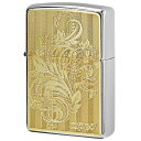 Zippo ジッポー アラベスク 唐草 #200 ゴールドプレート ニッケルメッキ 2MP-アラベスクB GP プレゼント 贈り物 女性 かわいい オプション購入で名入れ可 メール便可