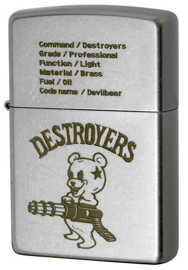 Zippo ジッポー DESTROYERS デストロイヤーズ 2OF-DEVILBEAR zippo ジッポ ライター オプション購入で名入れ可 メール便可