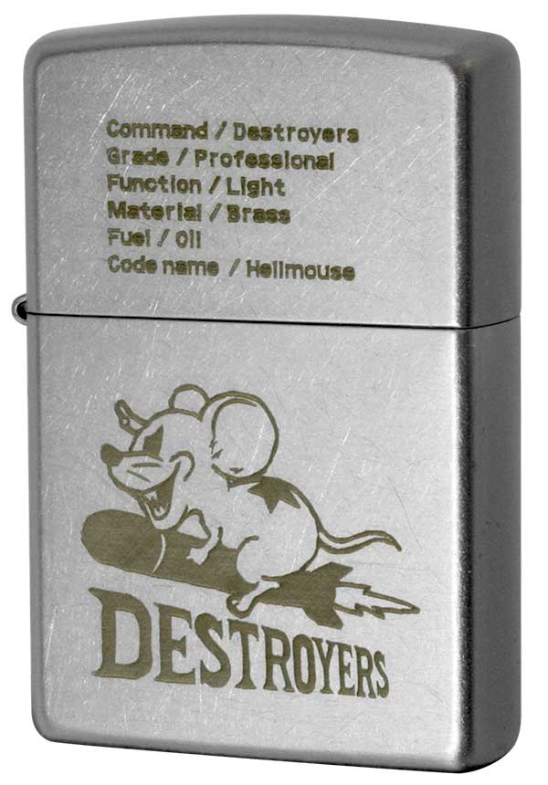 Zippo ジッポー DESTROYERS デストロイヤーズ 2OF-HELLMOUSE zippo ジッポ ライター オプション購入で名入れ可 メール便可