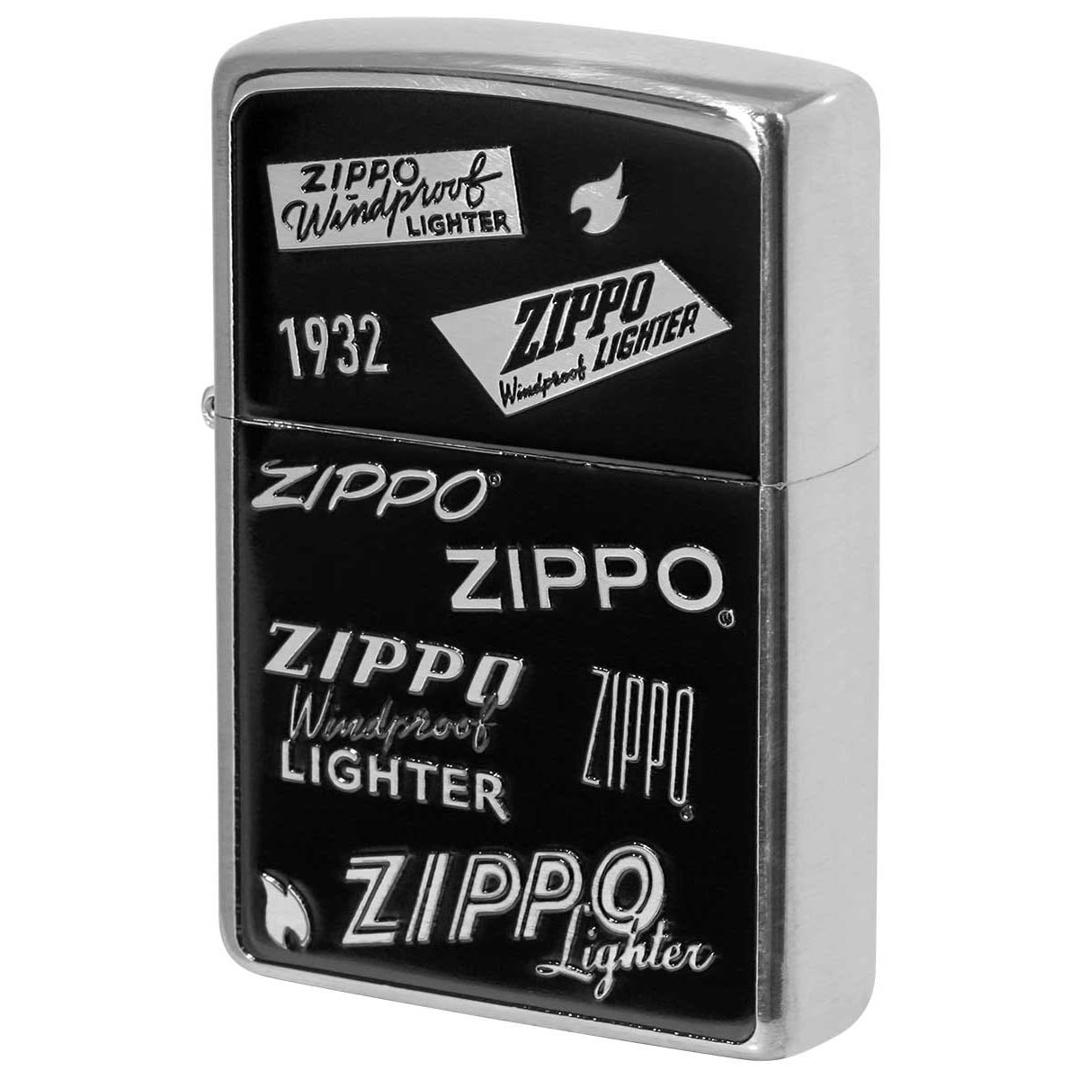 Zippo ジッポー 歴代 ジッポー ロゴ 両面加工 銀メッキいぶし ZIPPO LOGO 2SIBK-ZLOGO プレゼント 贈り..