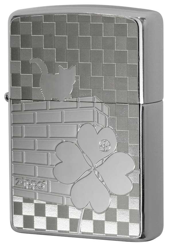 Zippo ジッポー 動植物系 Cat With ネコと・・・ 2MP-天道虫 zippo ジッポ ライター オプション購入で名入れ可 メール便可