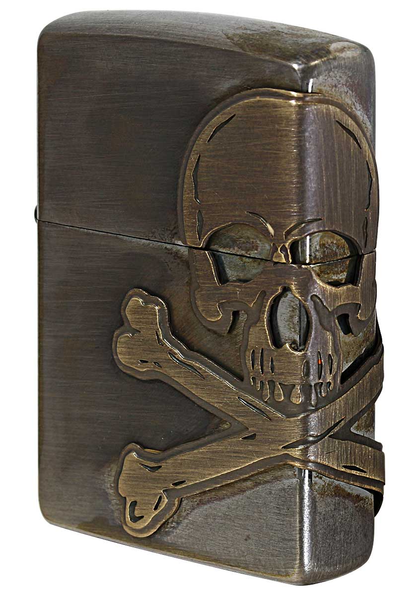 Zippo ジッポー SKULL(ドクロ系)Antique Skull アンティークスカル 2AB-SKULL zippo ジッポ ライター オプション購入で名入れ可