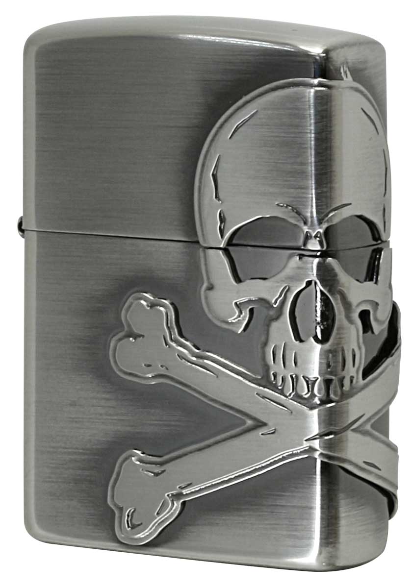 Zippo Wb|[ SKULL(hNn)SKULL Metal Nickel Atique Finish XJ^ jbPÔ 2NI-SKULL zippo Wb| C^[ IvVwŖ