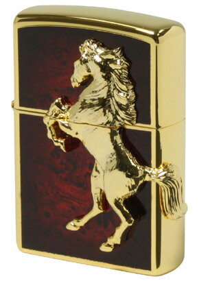 Zippo ジッポー 動植物系 ウィニングウィニー　ゴールドプレート ディープレッド zippo ジッポ ライター オプション購入で名入れ可