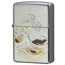 ジッポ Zippo ジッポー 和柄 電鋳板 波富士 zippo ジッポ ライター オプション購入で名入れ可 メール便可