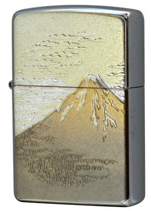 Zippo ジッポー 和柄 電鋳板 富士 zippo ジッポ ライター オプション購入で名入れ可 メール便可