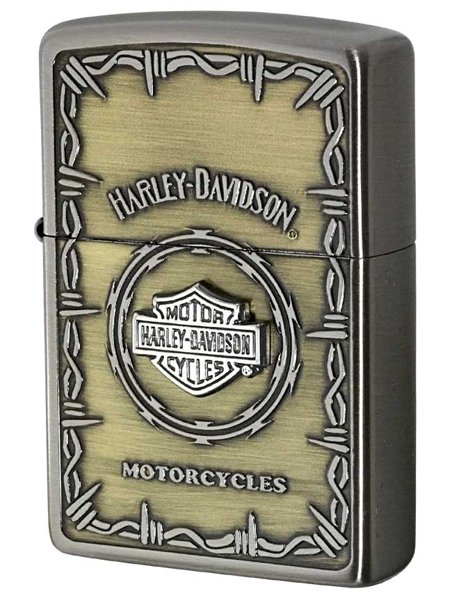 Zippo ジッポー バイク 車 日本限定Zippo Harley Davidson ハーレーダビッドソン Sメタル バー＆シールド HDP-67 zippo ジッポ ライター オプション購入で名入れ可