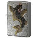 Zippo ジッポー 電鋳板 プレート貼り 和柄 伝統工芸 大鯉 BIG Carp プレゼント 贈り物 男性 女性 かっこいい オプション購入で名入れ可 メール便可
