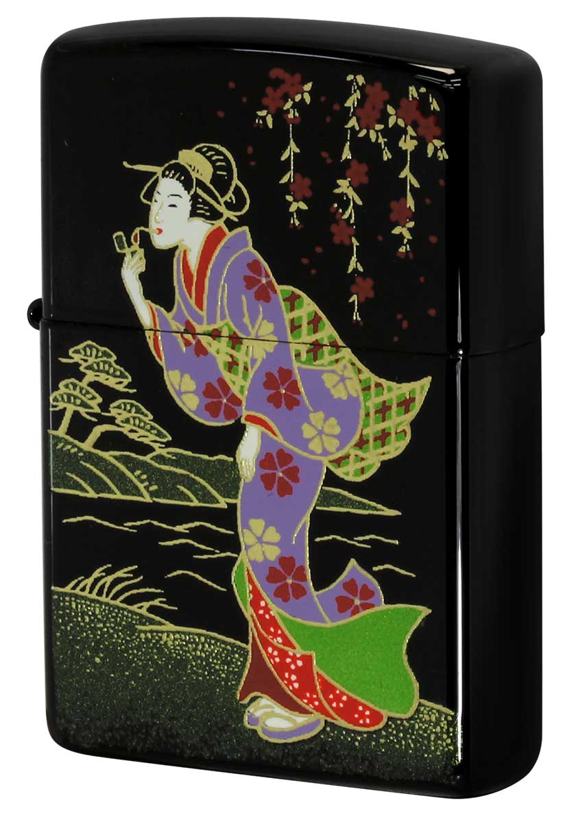 Zippo ジッポー 和柄 本金蒔絵 ウィンディー・今昔 JAPAN 江戸WINDY zippo ジッポ ライター オプション購入で名入れ可