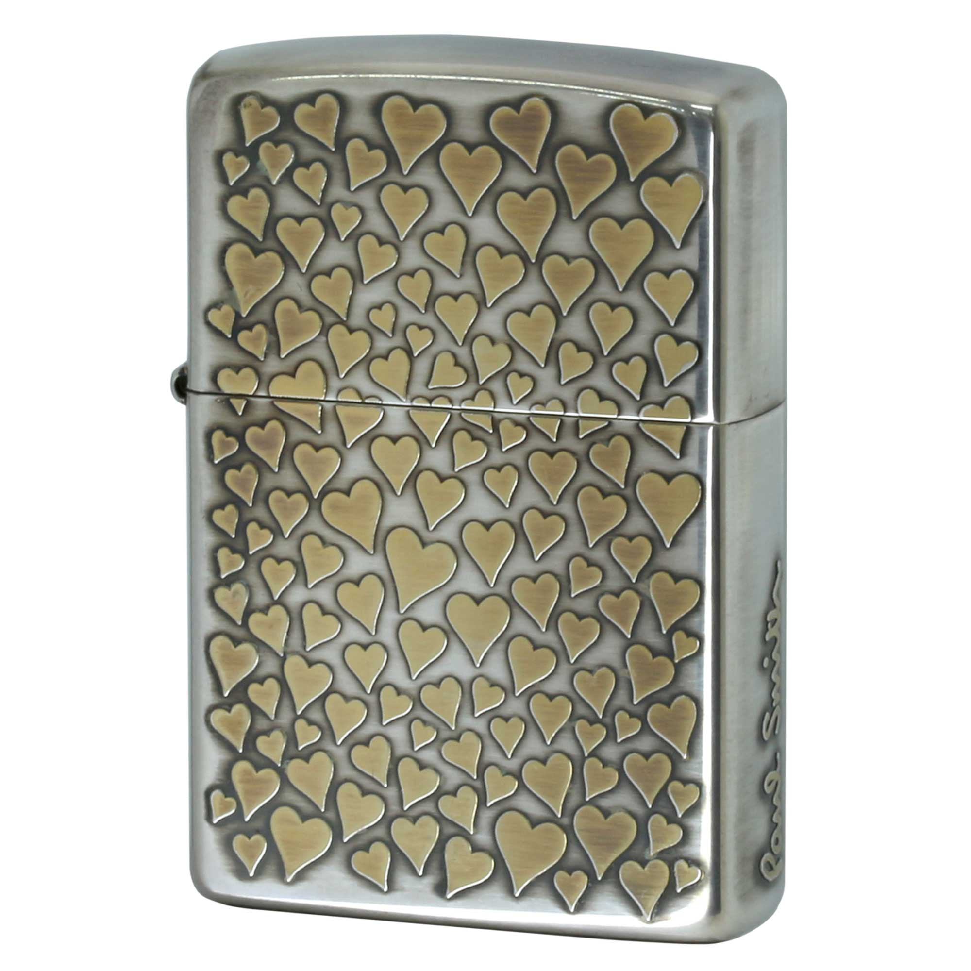 絶版/ヴィンテージ Zippo ジッポー 【中古】 2010年製造ZIPPO Paul Smith Random Heart ランダムハート 逆エッチング