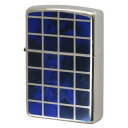 絶版/ヴィンテージ Zippo ジッポー 【中古】 2021年製造CP-SV BL 格子模様 マーブル