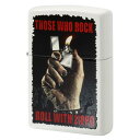 絶版/ヴィンテージ Zippo ジッポー 【中古】 2015年製造THOSE WHO ROCK ROLL WITH ZIPPO マットホワイト