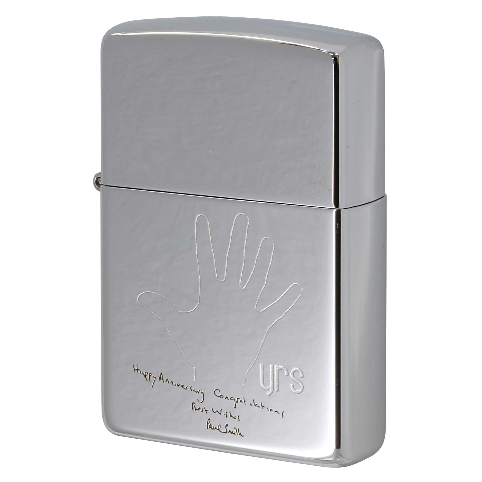絶版/ヴィンテージ Zippo ジッポー 【中古】 2002年製造ZIPPO Paul Smith ポール・スミス 手 ハンド YRS