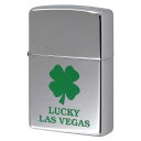 絶版/ヴィンテージ Zippo ジッポー 【中古】 1999年製造LUCKY LAS VEGAS ラッキー ラスベガス 四つ葉のクローバー
