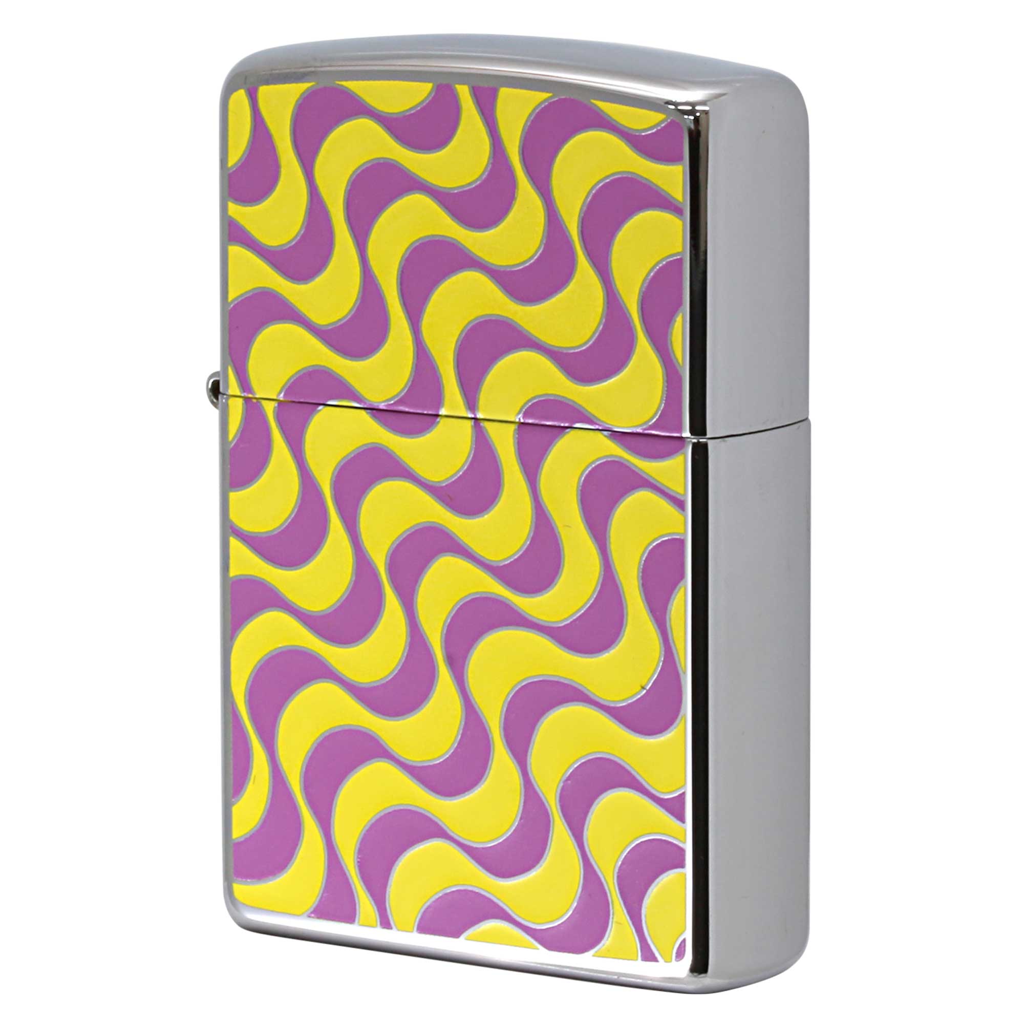 絶版/ヴィンテージ Zippo ジッポー 【中古】 2003年製造ZIPPO Paul Smith ポール・スミス 試作品 ウエーブ ピンク イエロー