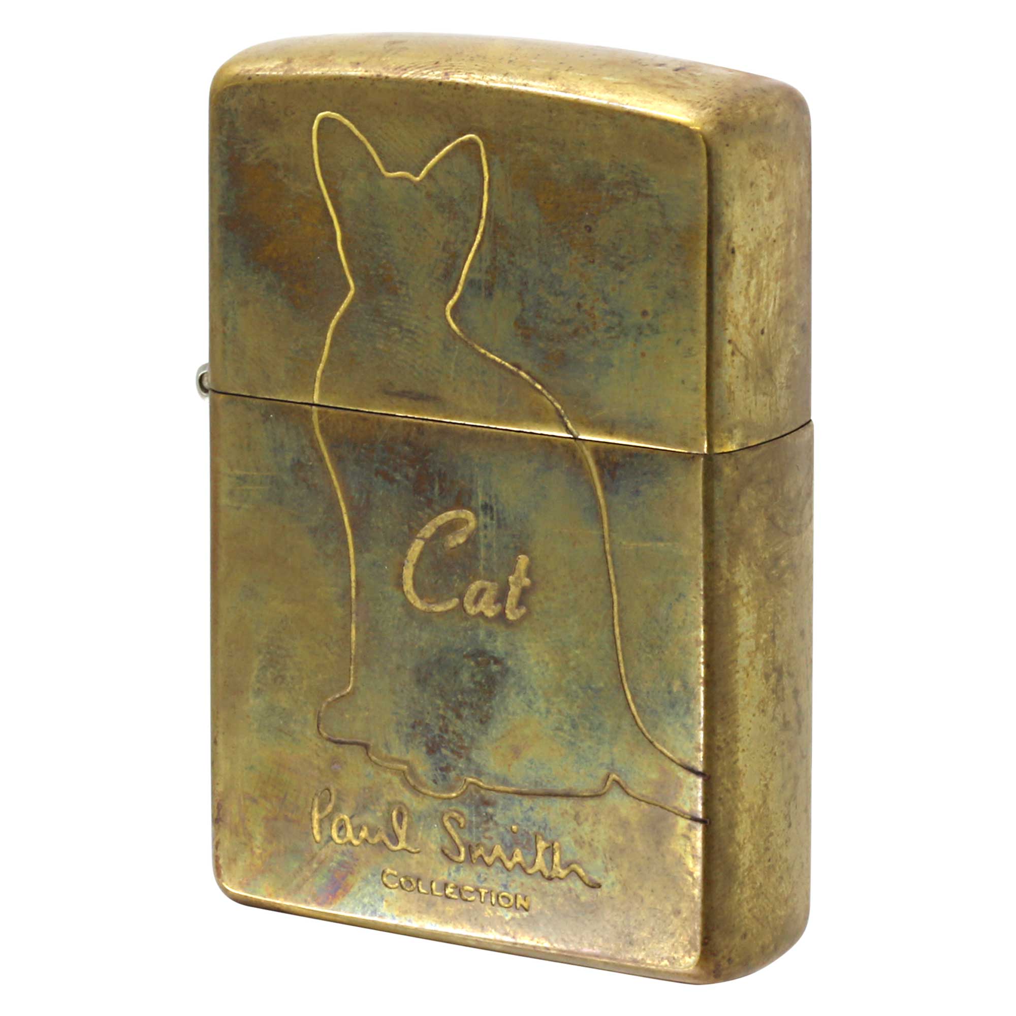 絶版/ヴィンテージ Zippo ジッポー 【中古】 1997年製造ZIPPO Paul Smith Collection 猫 Cat