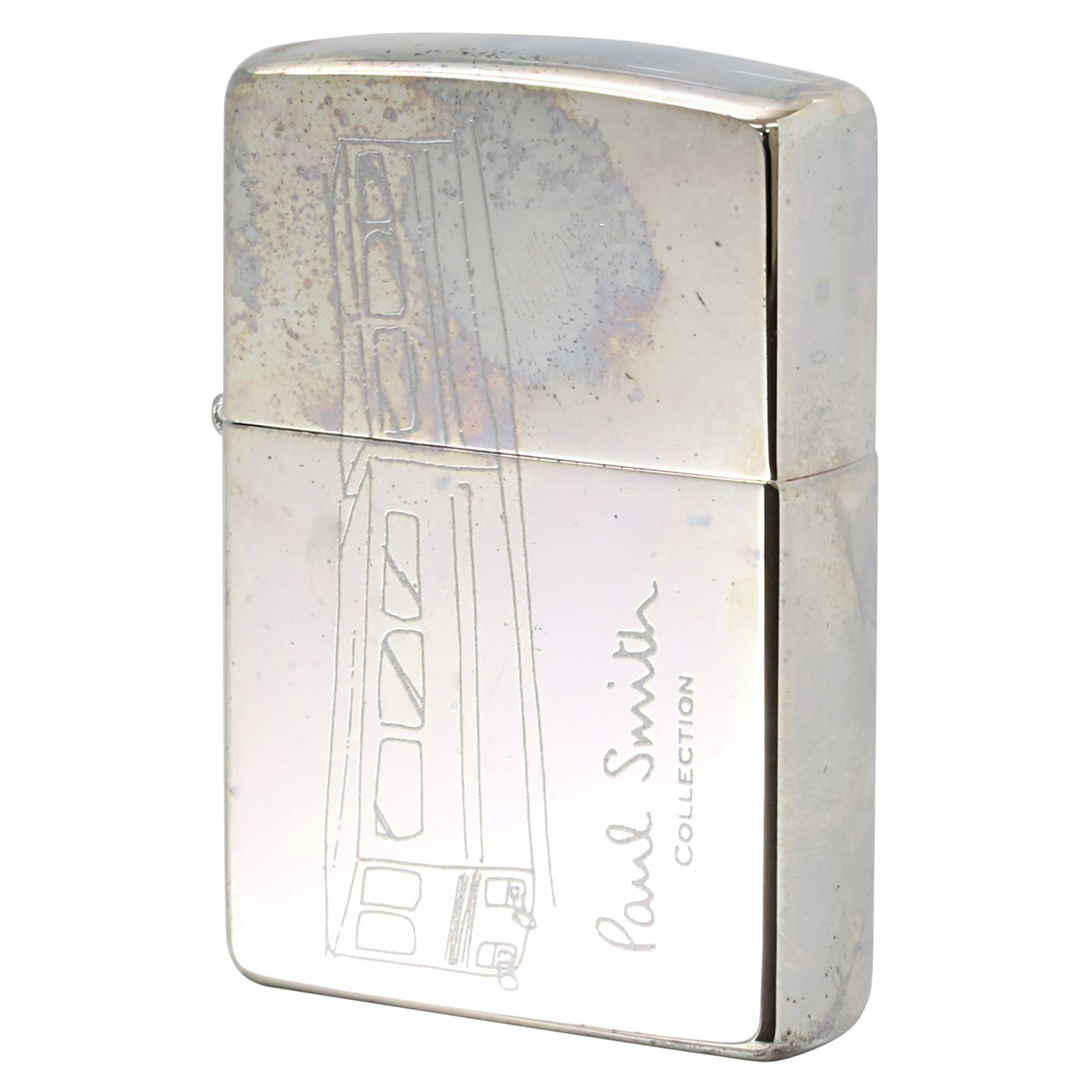 絶版/ヴィンテージ Zippo ジッポー 【中古】 2001年製造ZIPPO Paul Smith Collection 電車 トレイン PG