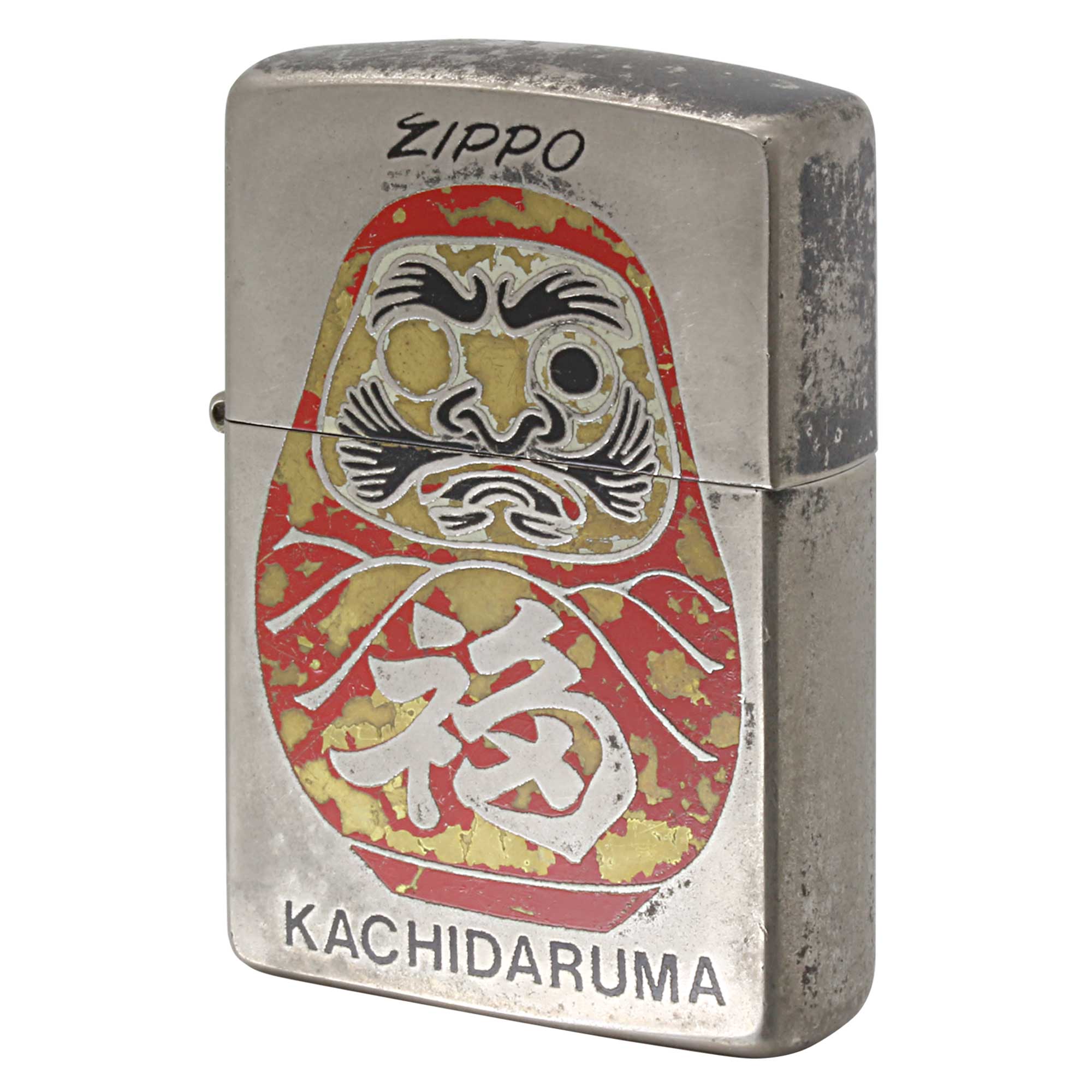 絶版/ヴィンテージ Zippo ジッポー 【中古】 1994年製造KACHIDARUMA 片目だるま