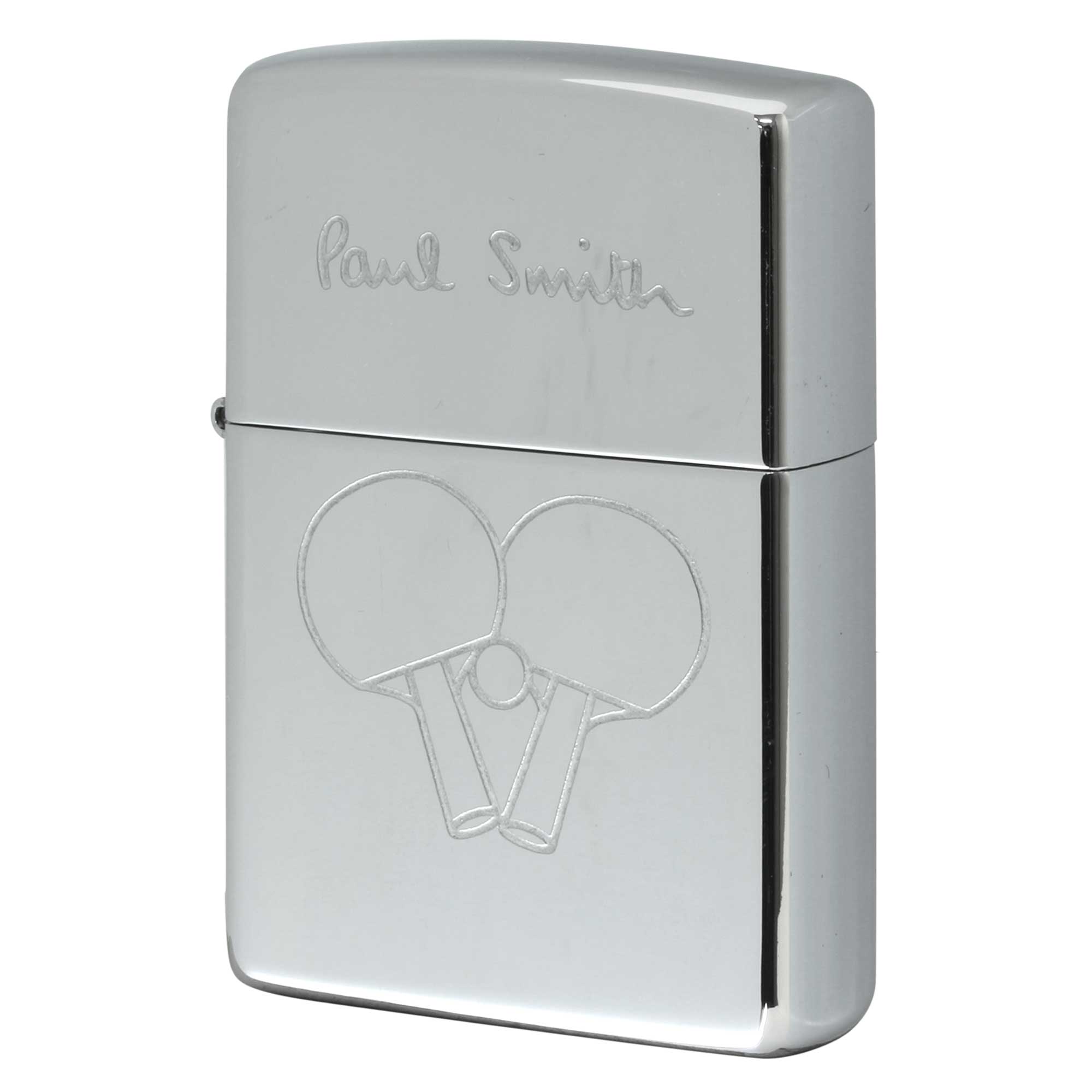 絶版/ヴィンテージ Zippo ジッポー 【中古】 1999年製造ZIPPO Paul Smith PingPong テーブルテニス 卓球ラケット #250 ハイポリシュクローム