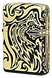 Zippo ジッポー Tribal Cross V トライバルクロス5面GD zippo ジッポ ライター オプション購入で名入れ可 メール便可