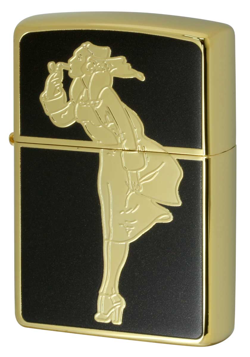 セクシーＺｉｐｐｏ Zippo ジッポー セクシー WINDY G Serise ウィンディー ゴールドシリーズ ブラック G-BK zippo ジッポ ライター オプション購入で名入れ可